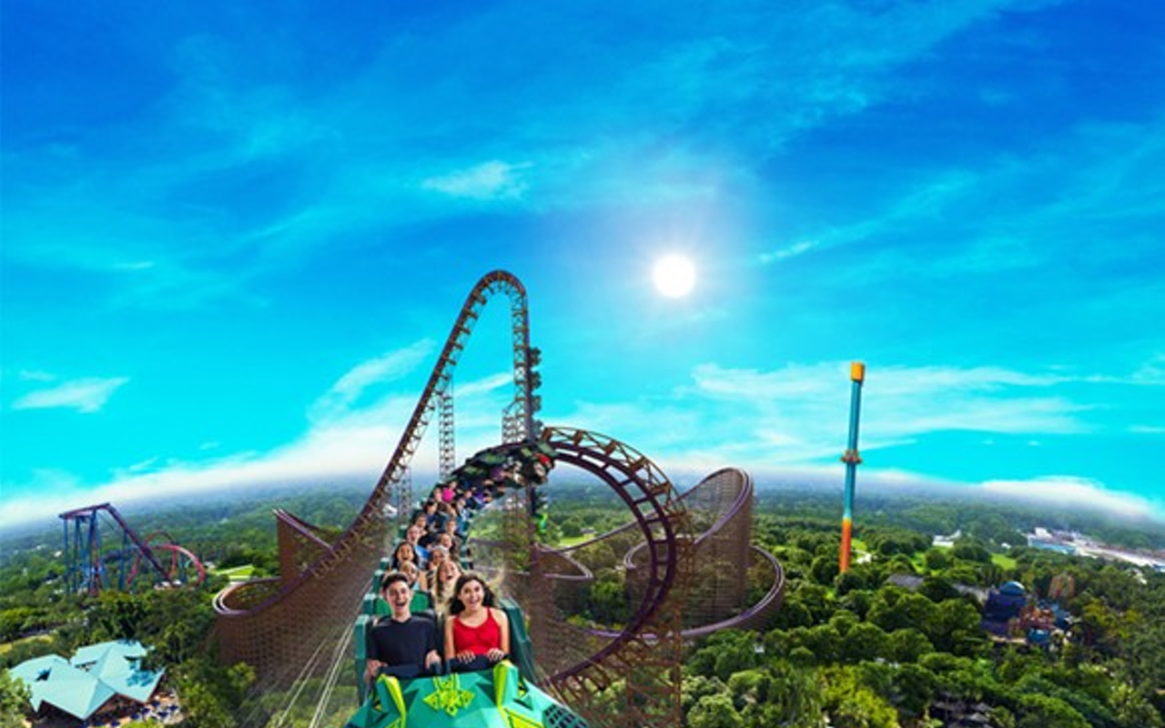 Concept art for Busch Gardens Tampa's new Iron Gwazi coaster