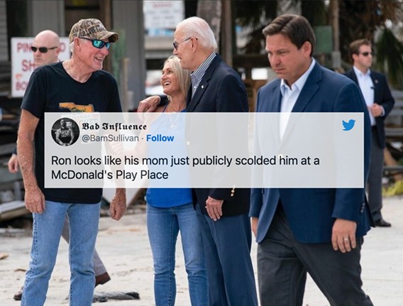 'Charlie brown over here': Twitter roasts Florida Gov. Ron DeSantis' awkward photo with Joe Biden