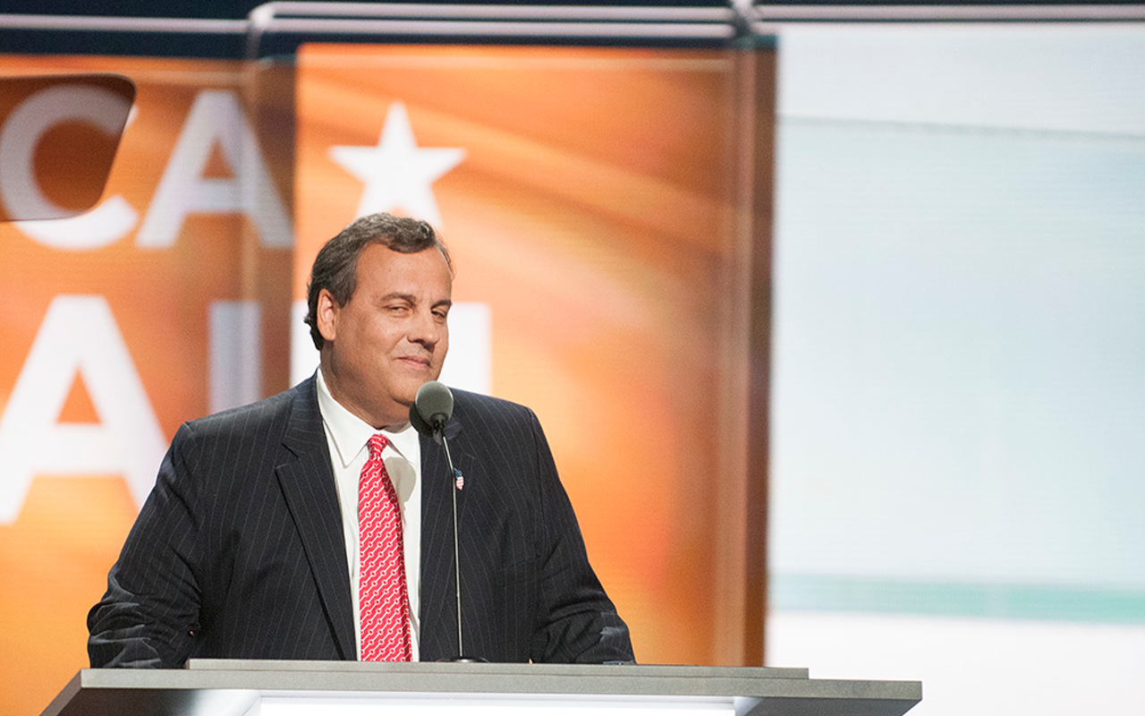 New Jersey Governor Chris Christie spoke at the RNC Tuesday night.