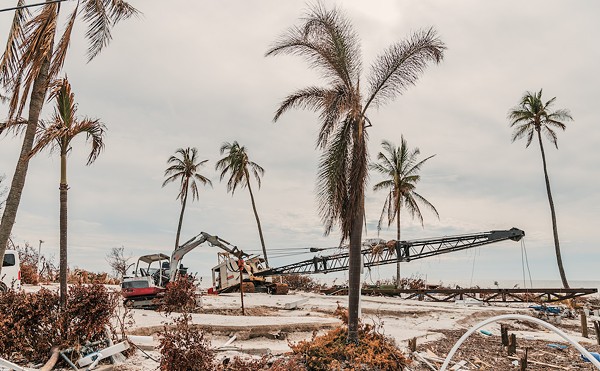 Cleanup in Ft. Myers after Hurricane Ianon Sept. 29, 2022.