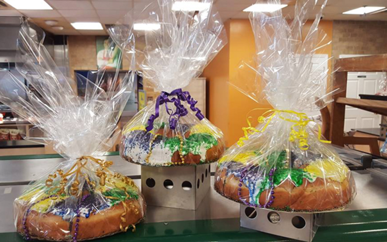 King Cakes from Tampa's Alessi Bakery.