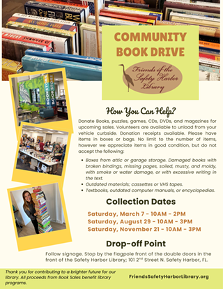 Community Book Drive - Safety Harbor