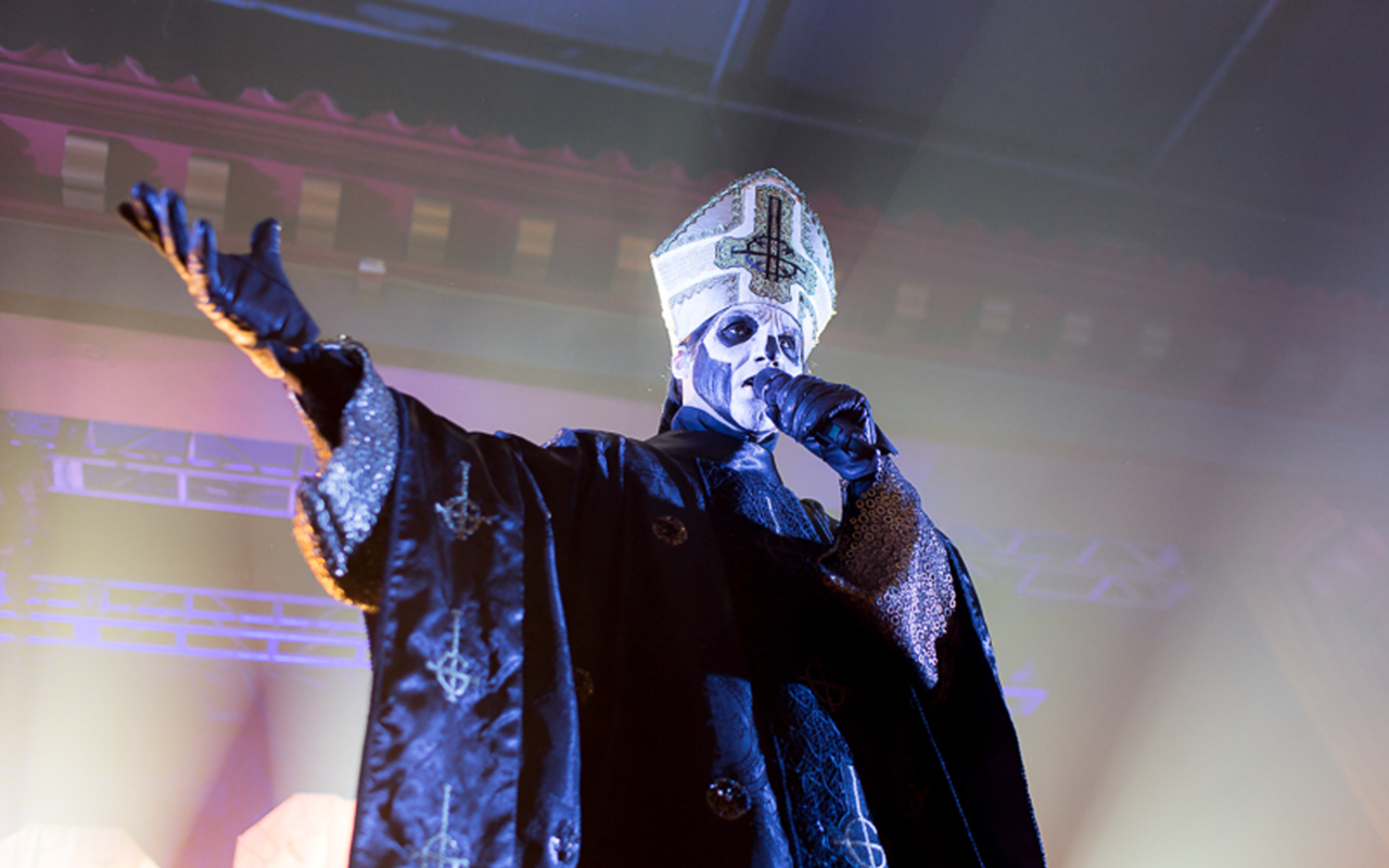 Papa Emeritus III of Ghost, at The Ritz Ybor Sun., Oct. 10, 2015