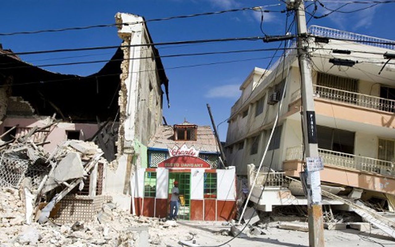 Big earthquakes throw off vast amounts of energy, but fault lines run deep below the Earth's surface, so tapping into that energy would be a challenge way beyond what humans -- at least at present -- have the technological capability to achieve. Pictured: Port au Prince in the aftermath of the earthquake that rocked Haiti in January 2010.