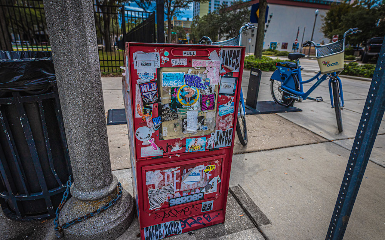 A Creative Loafing Tampa Bay box in St. Petersburg, Florida.