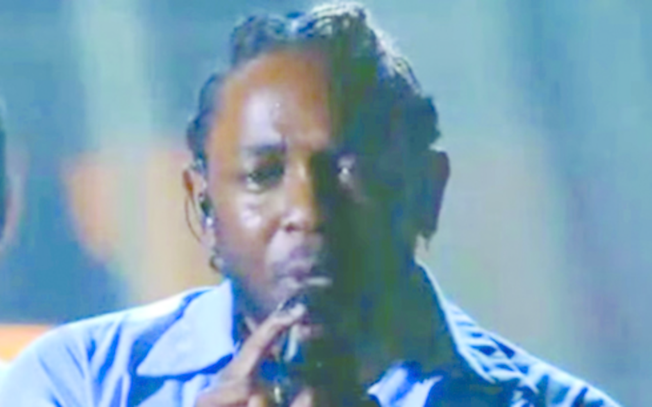 SO GOOD IT’S CRIMINAL: Kendrick Lamar riled ’em up at the Grammys.