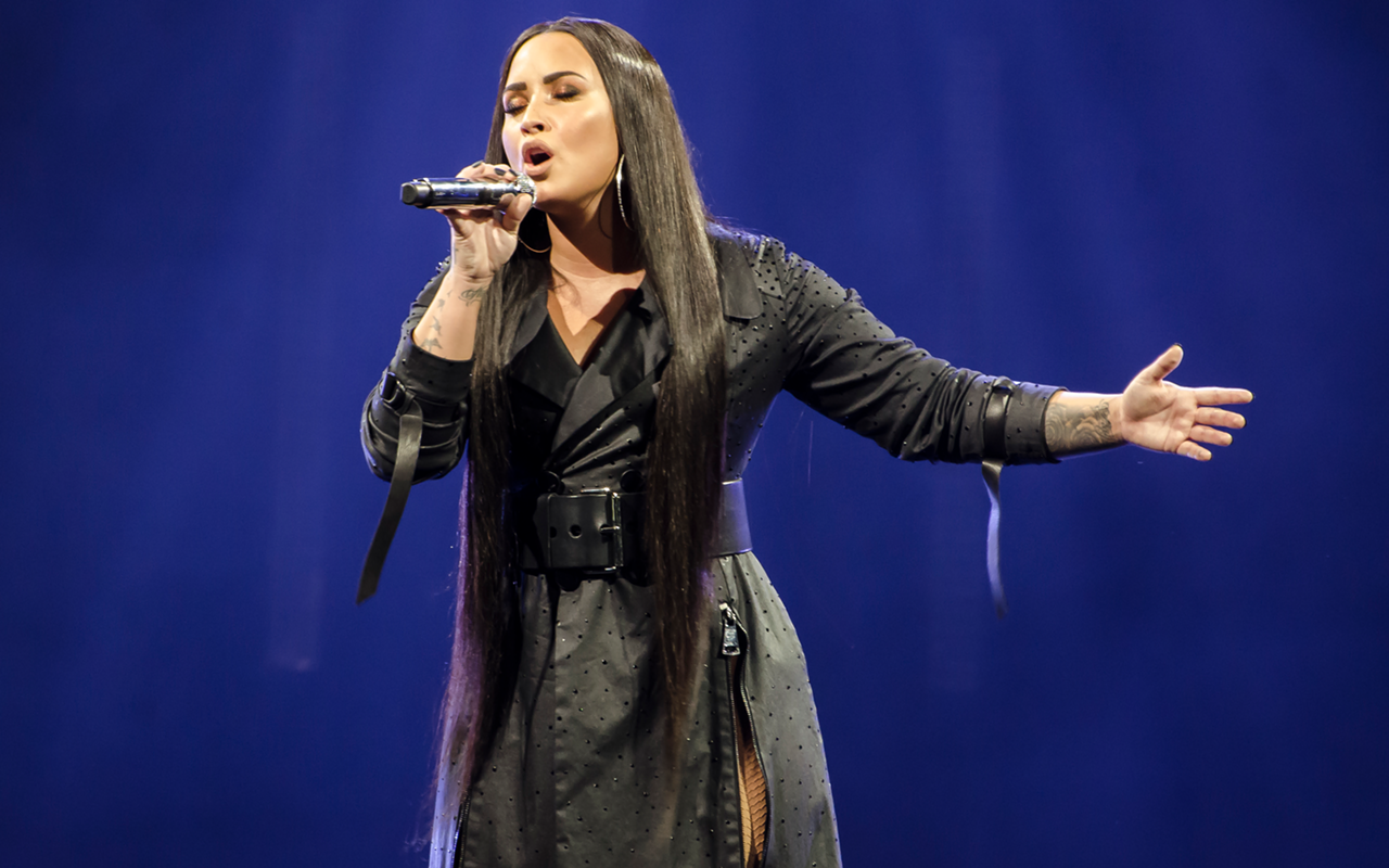 Demi Lovato plays Amalie Arena in Tampa, Florida on March 31, 2018.