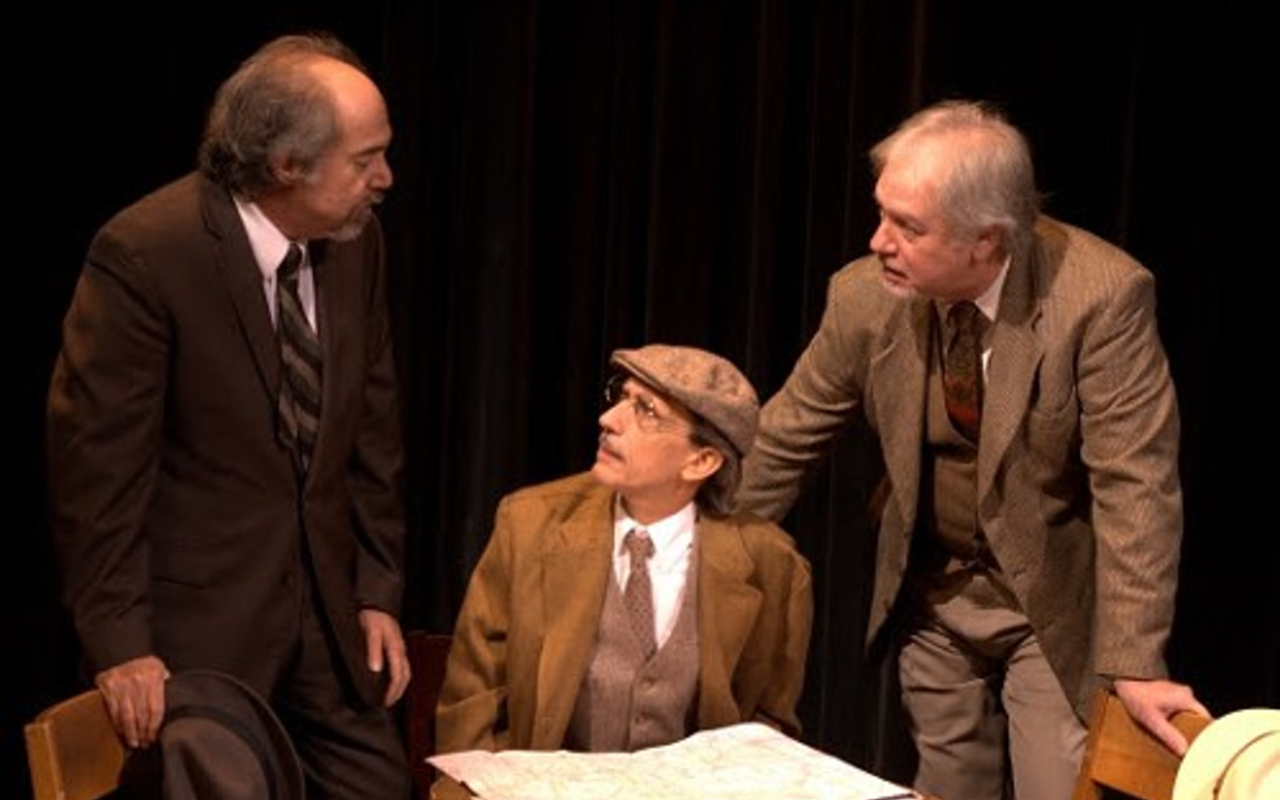 THEY COULD BE HEROES: From left, C. David Frankel, Steve Mountan and Jim Wicker in Tampa Rep's latest.