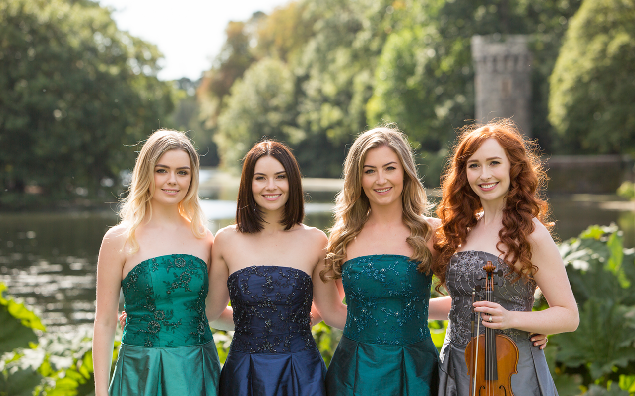 Éabha McMahon (third from left) and Celtic Woman, which plays Mahaffey Theater in St. Petersburg, Florida on March 13, 2019.