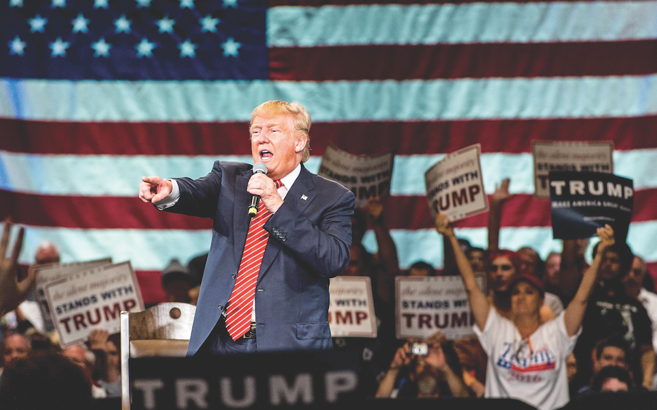 Trump spoke in Tampa the day before Florida's presidential primary. The controversial presumptive GOP nominee inspired some Republicans to seek a candidate they deem more  conservative, but that effort has thus far been fruitless.