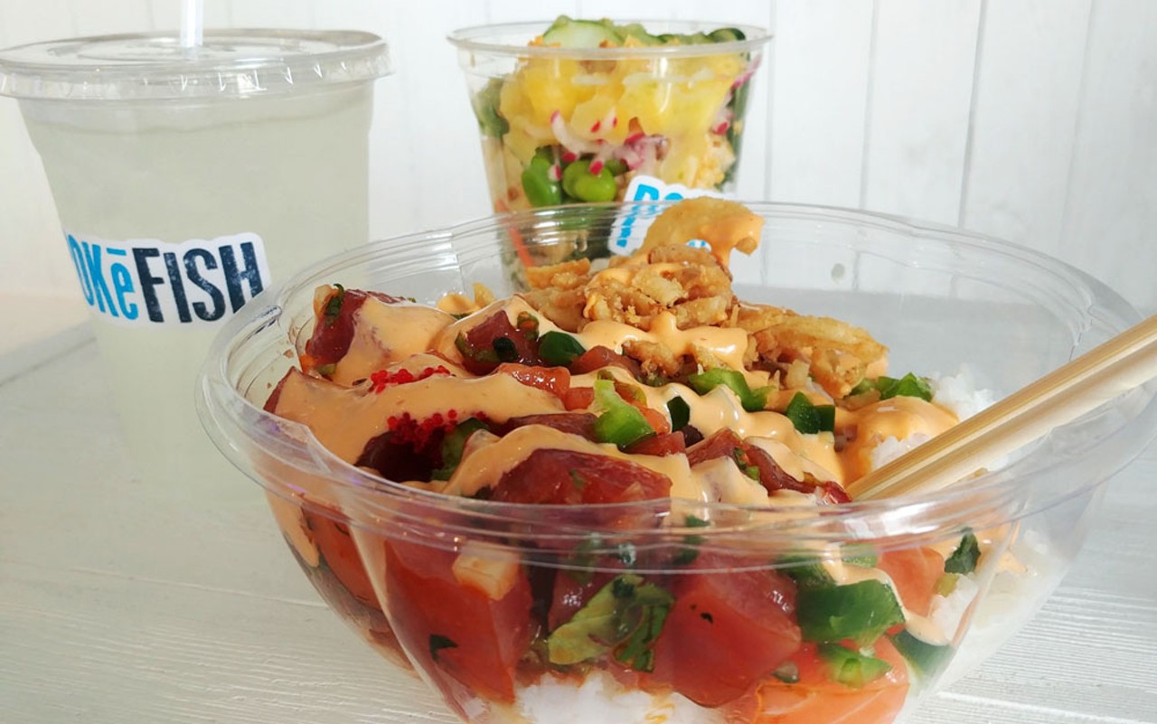 Pok&eacute; Fish
4424 W. Kennedy Blvd. #B, Tampa. 813-252-4189.
A bright, welcoming newcomer to fulfill any poke craving. The specialty bowl known as One &#151; which features, like, all of the toppings &#151; is a house favorite, and there&#146;s also a selection of juices and infused water. Per bowl: $8.95-$14.95.
Photo by Chris Fasick