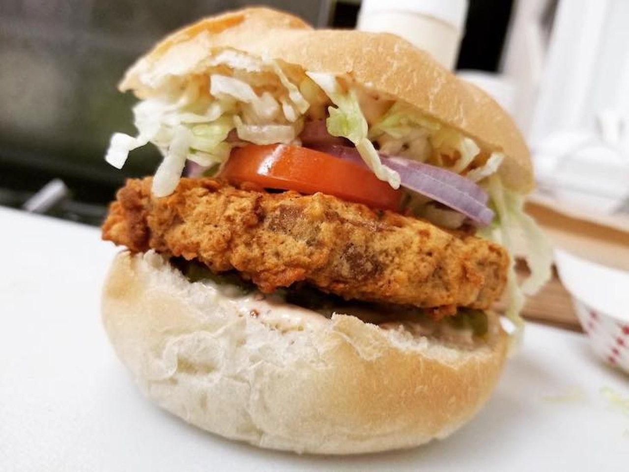 3 Dot Dash  
6203 N Florida Ave, Tampa, 813-675-4522
3 Dot Dash &#151; a vegan kitchen that&#146;s been popping up on both sides of the bay, features a popular fried &#147;chicken&#148; cutlet sandwich, among other plant-based delights. 
Photo via 3 Dot Dash/Facebook