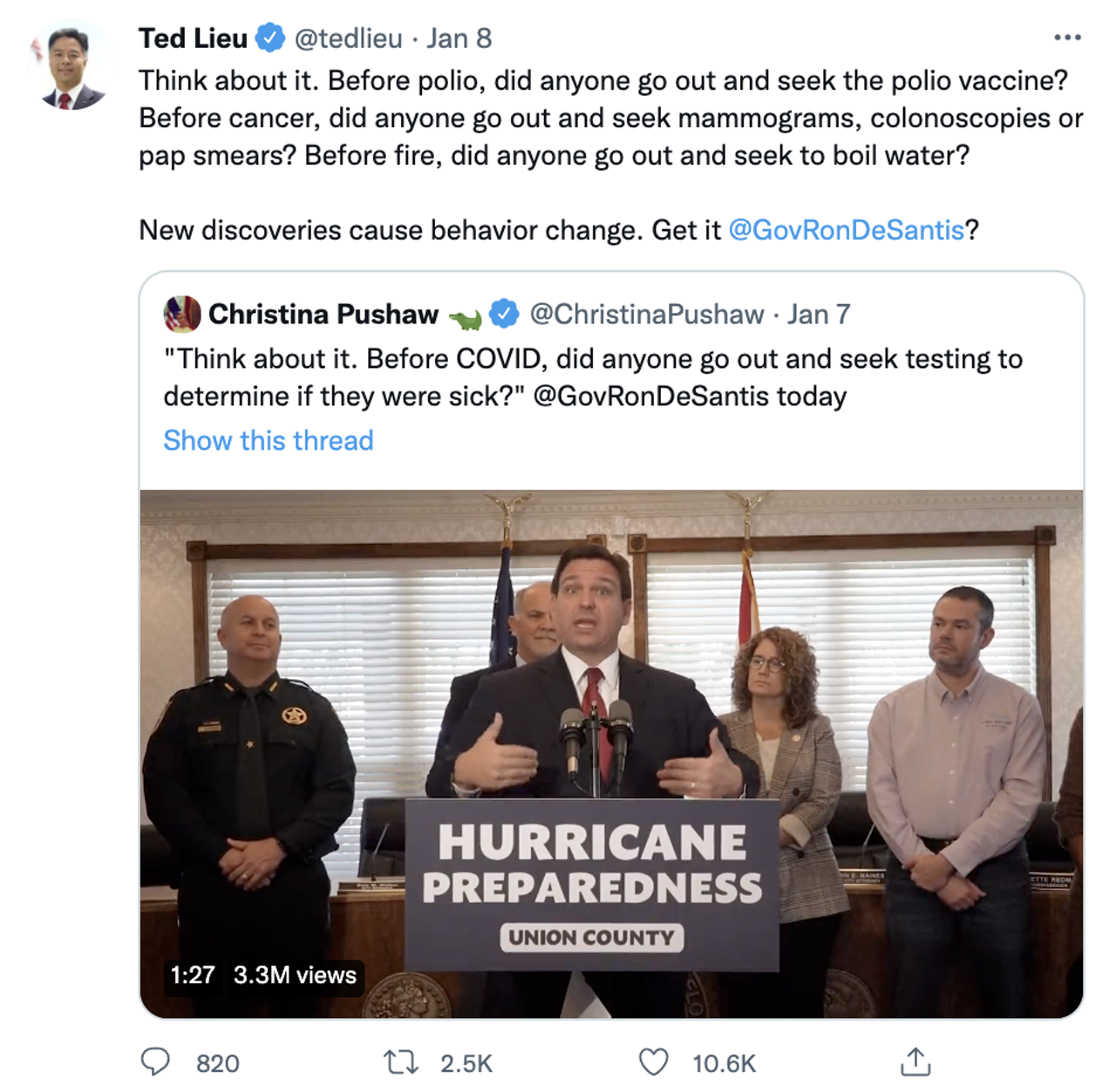 Everyone's roasting Florida Gov. Ron DeSantis over his insanely dumb 'think about it' tweet