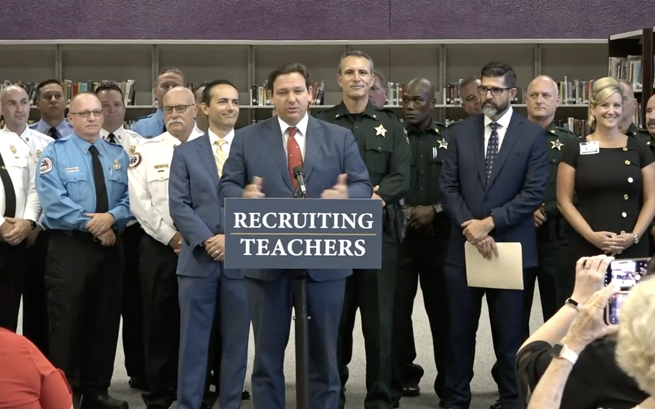 Florida Gov. Ron DeSantis wants retired cops as teachers
