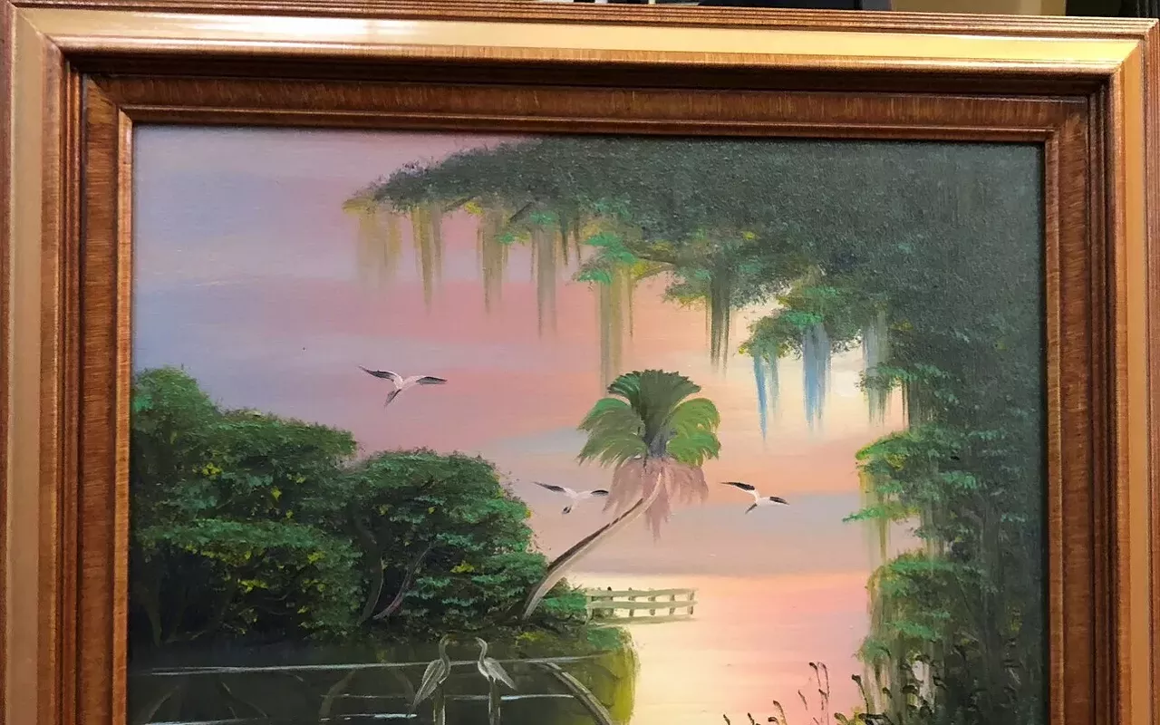 Image: Florida Highwayman Al Black Art Class at Paint the Town Citrus