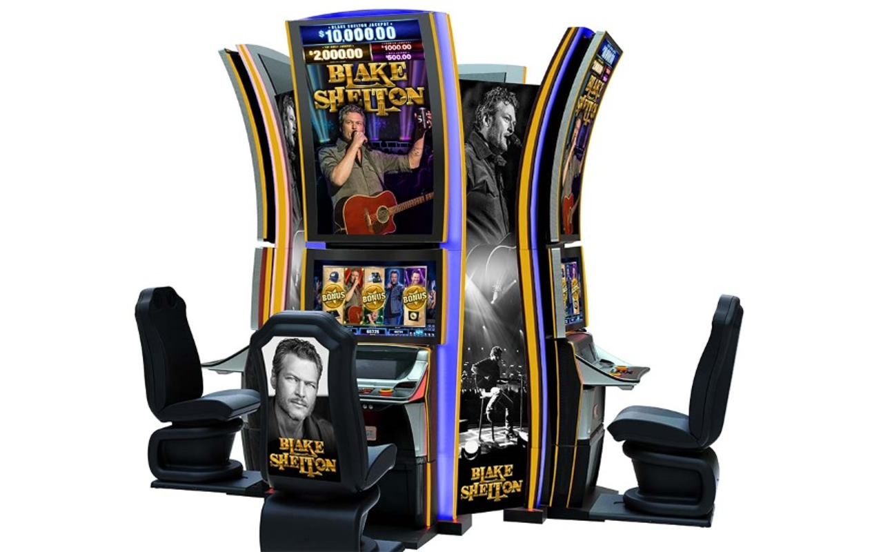 The new Blake Shelton slot machines, which are now at Seminole Hard Rock Hotel & Casino in Tampa, Florida.