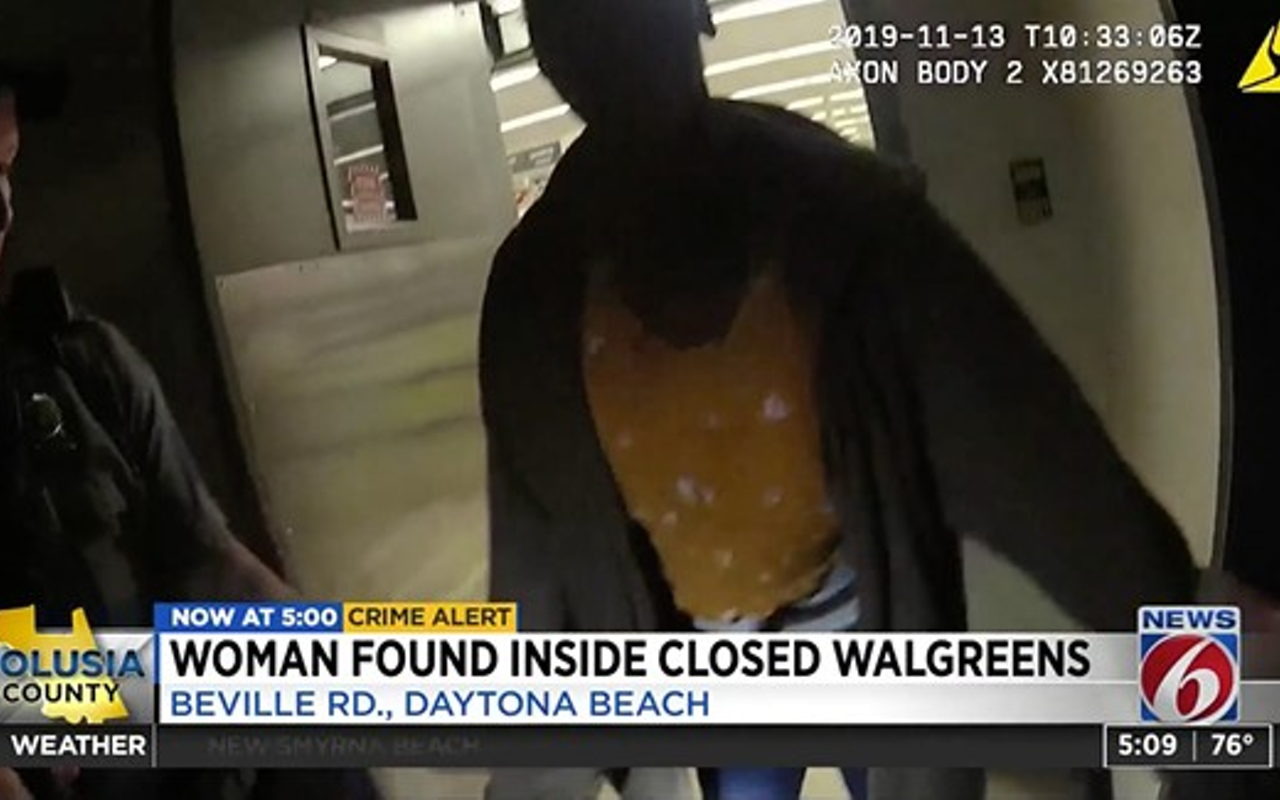 Florida news station finds it 'pretty strange' a homeless woman slept inside a Walgreens to keep warm