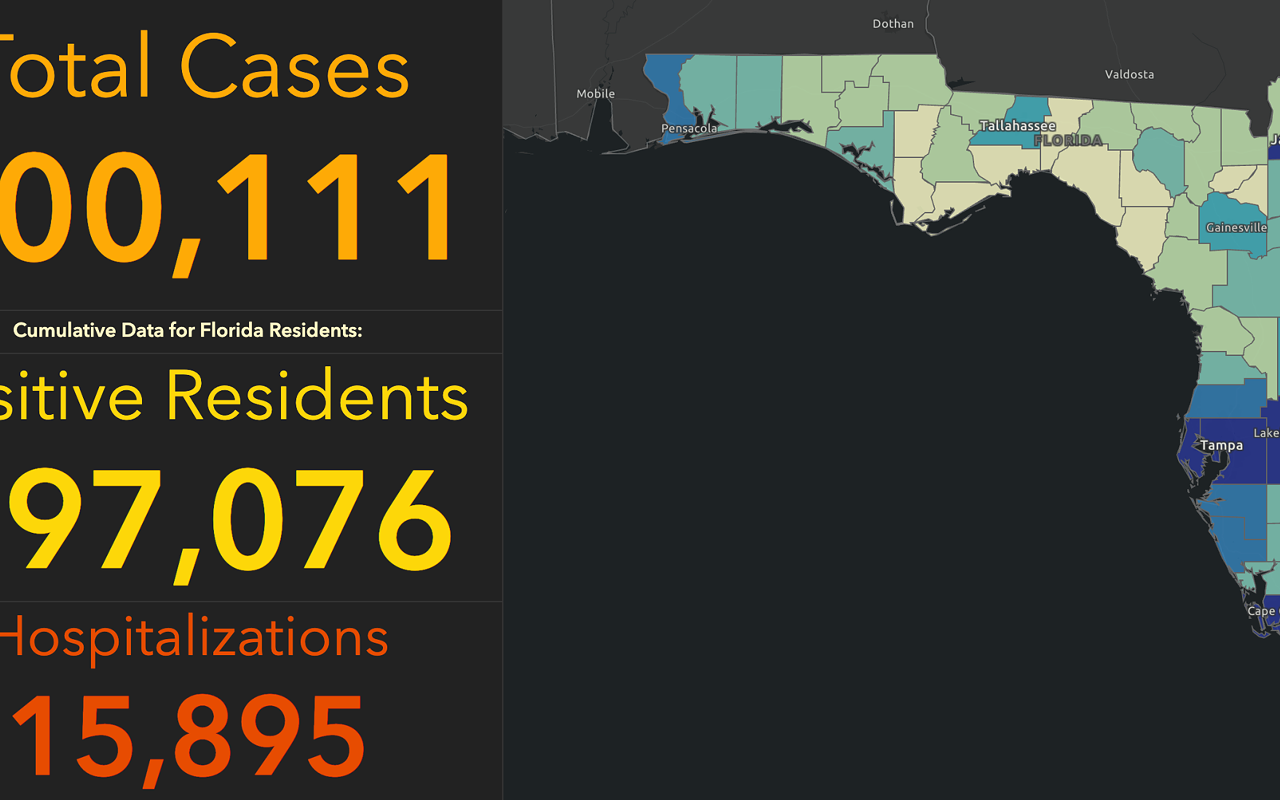 Florida topped 200,000 COVID-19 cases over the weekend