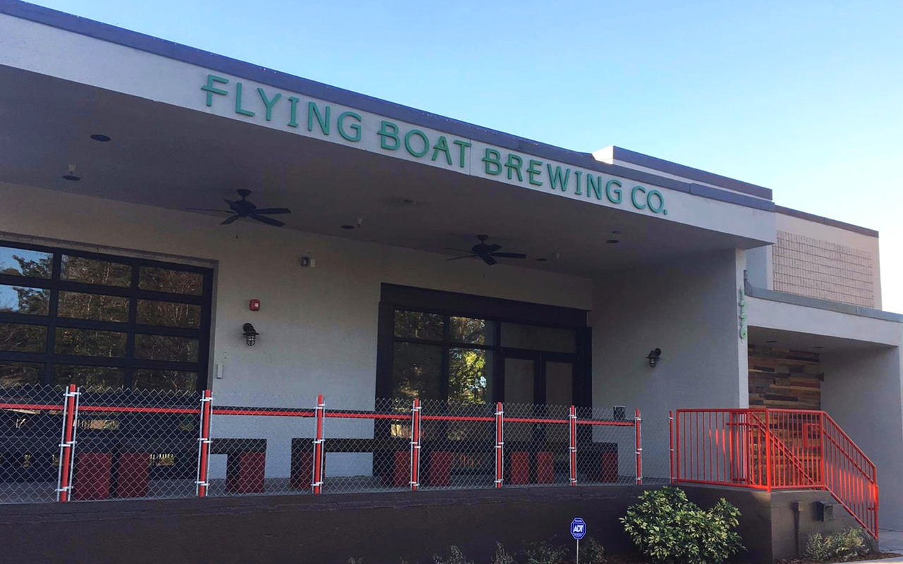 A 2,000-square-foot tasting room is part of Flying Boat Brewing Co.'s completed digs.