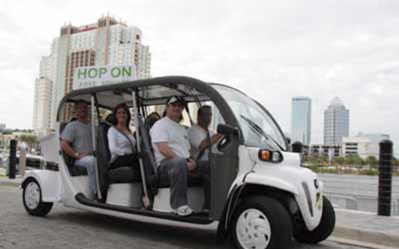 NO FREE RIDES: Not anymore, at least, now that the Public Transportation Commission has told free electric shuttles they need taxi permits.