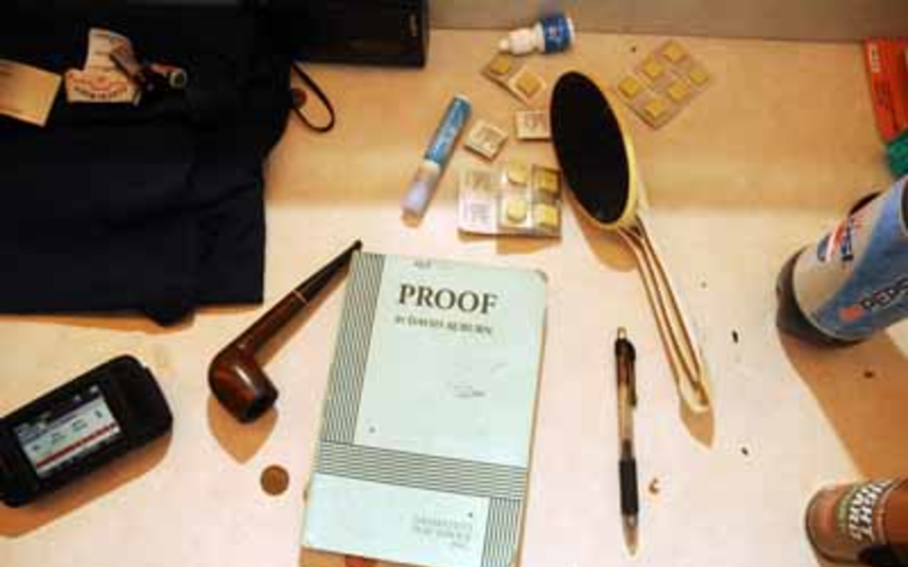 STILL LIFE WITH SCRIPT: The actor's raw materials.