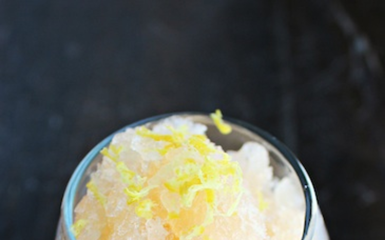 GREAT GRANITA: Use hollowed out fruit, like a grapefruit, to serve your citrus champagne granita.