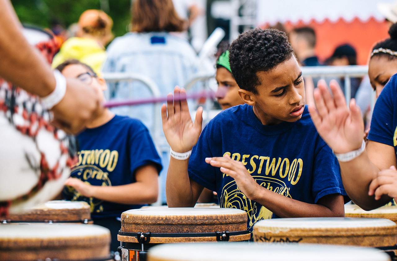Crestwood Elementary students play Gasparilla Music Festival in Tampa, Florida on March 10, 2018.