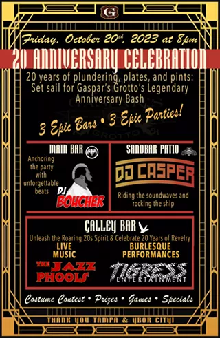 Image: Gaspar's Grotto 20th Anniversary Bash: Roaring 20s Pirate Extravaganza!