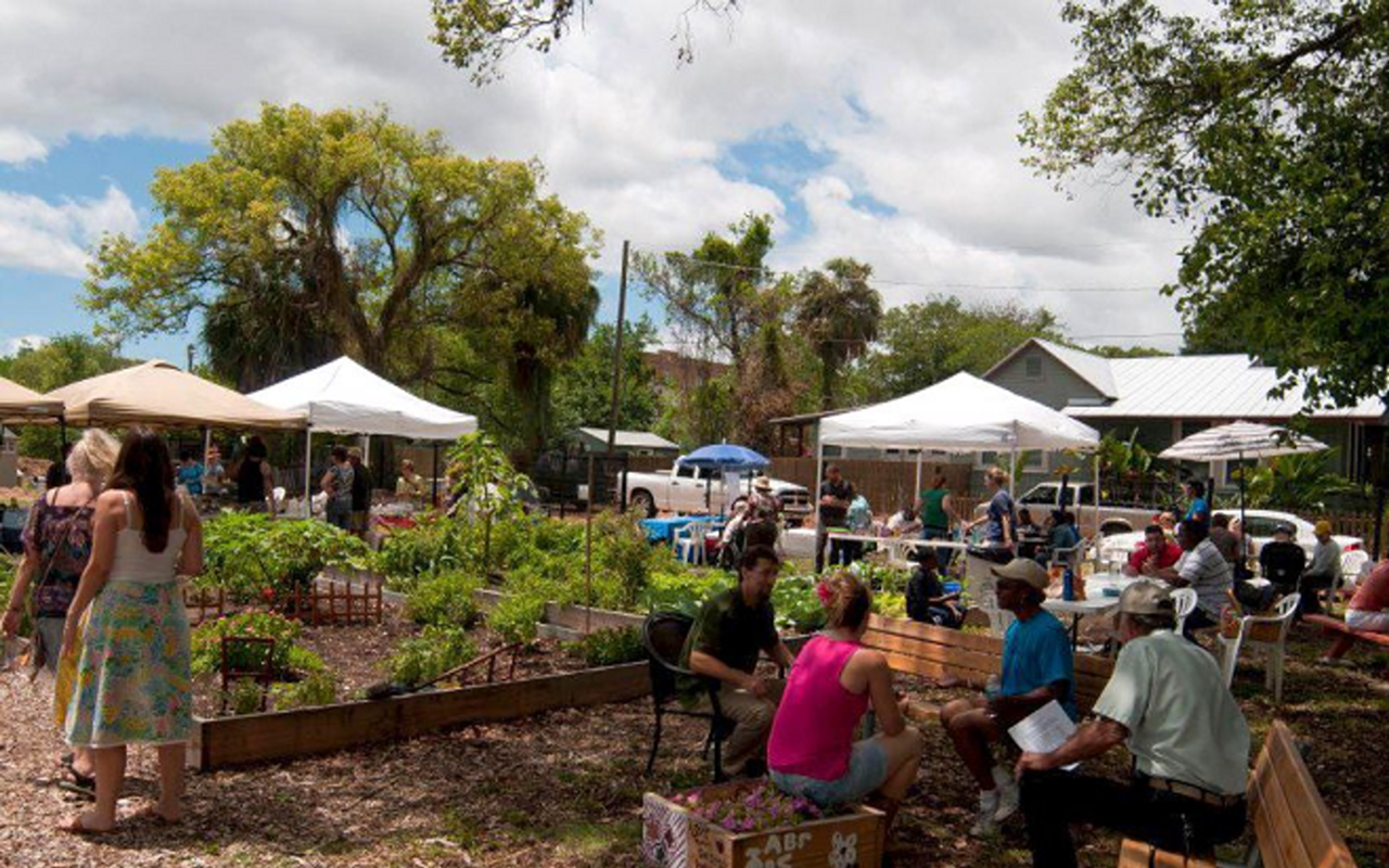 Visit Tampa Heights' community garden to pay homage to the planet this weekend.