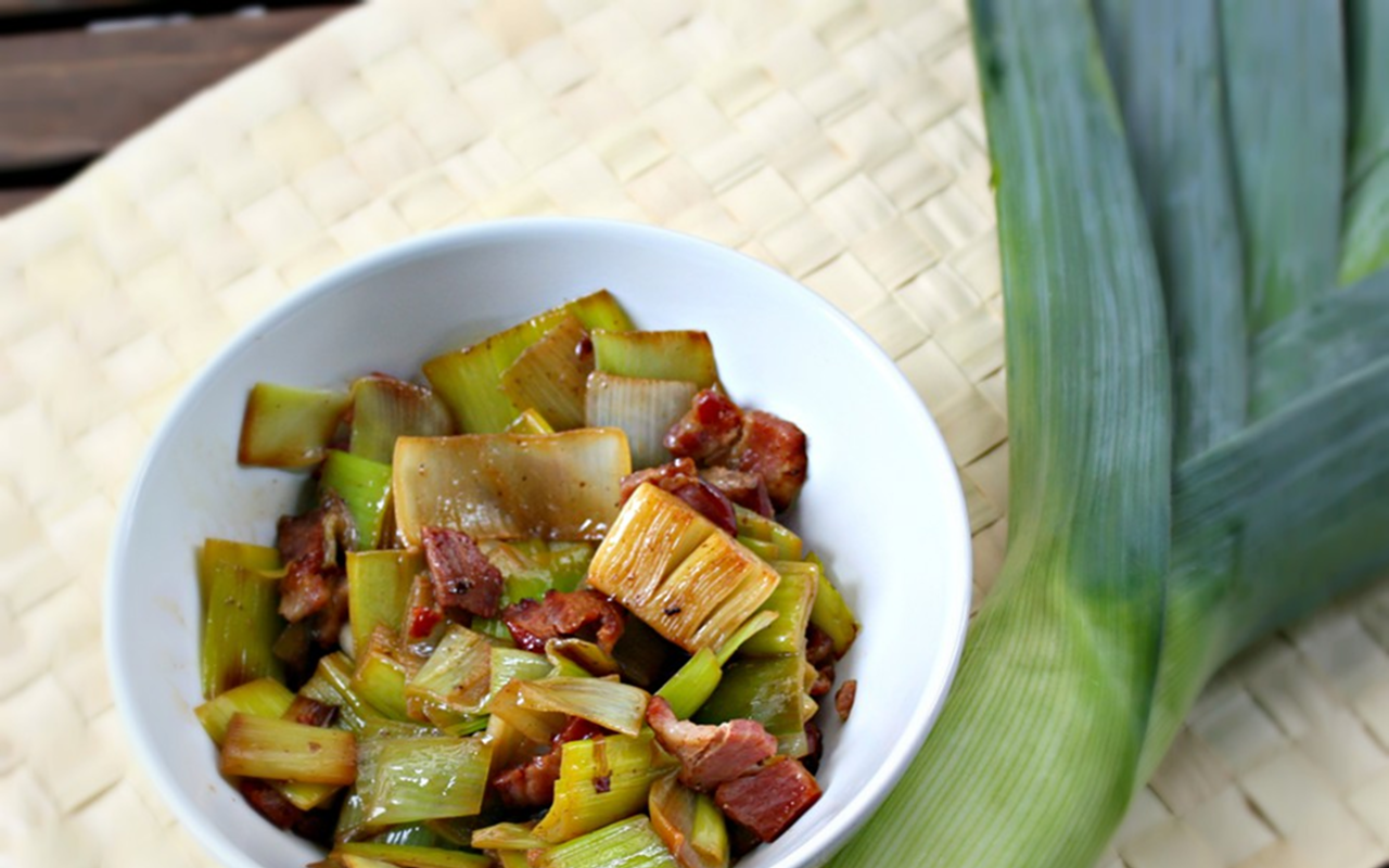 Give leeks a chance this St. Patty's Day: Braised Leeks and Irish Bacon