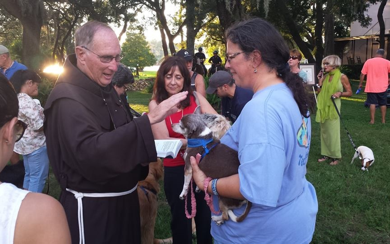 A scene from last year's Blessing of the Animals