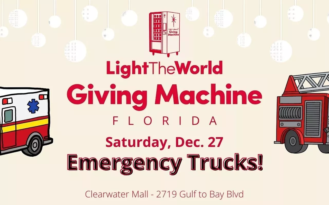 Image: Giving Machine Event with Emergency Trucks