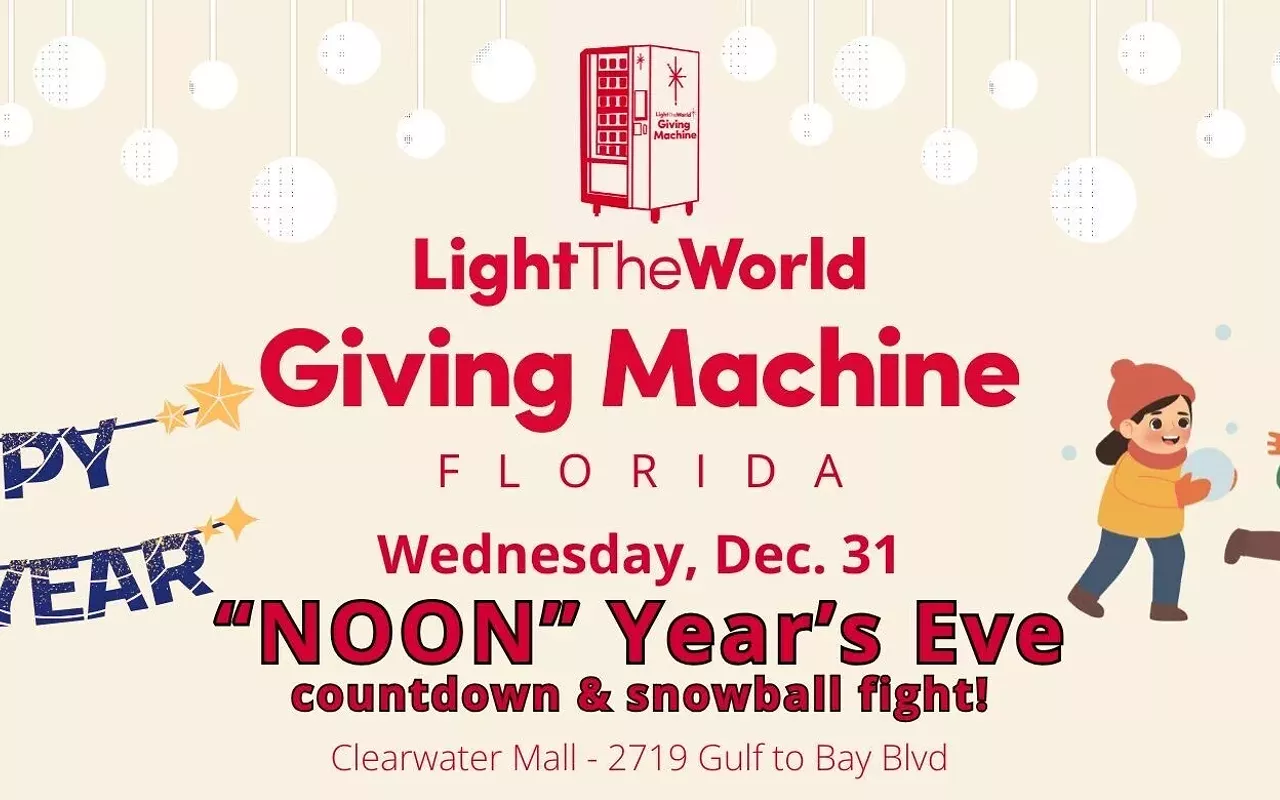 Image: Giving Machine Event with "Noon" Year&rsquo;s Eve Snowball Fight