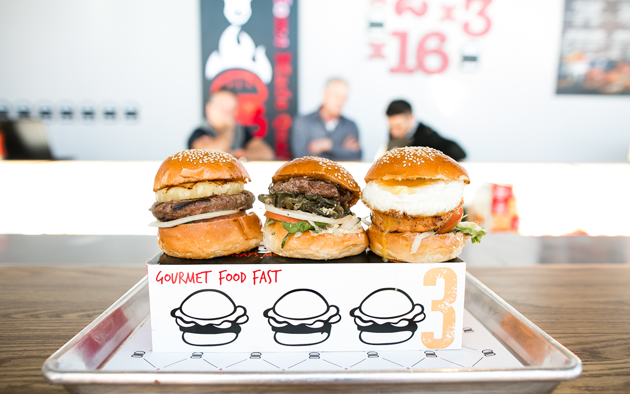 Create-your-own mini burgers are the fast-casual Burgerim's signature offering.