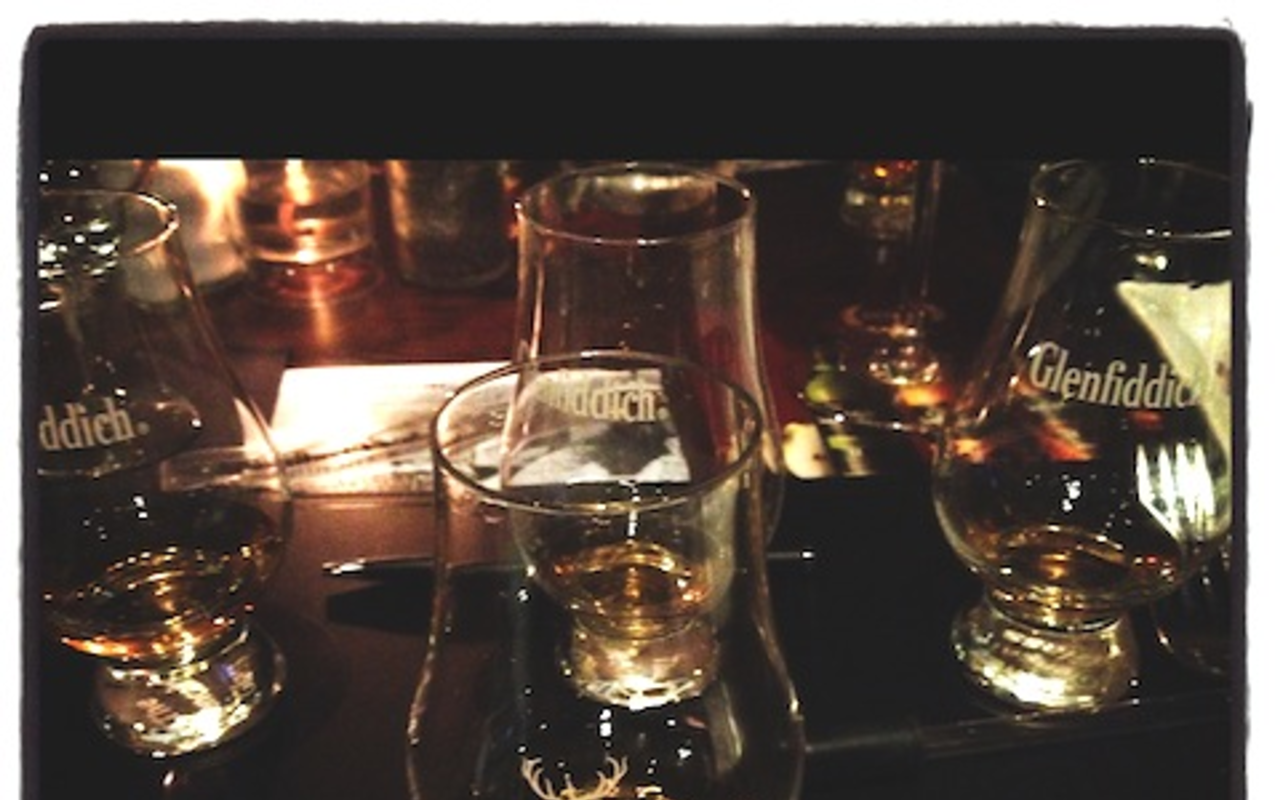 WHISKEY SOCIETY: The tasting at Grille One Sixteen included 12-, 15-, 18- and 21-year-old single malts from Glenfiddich.