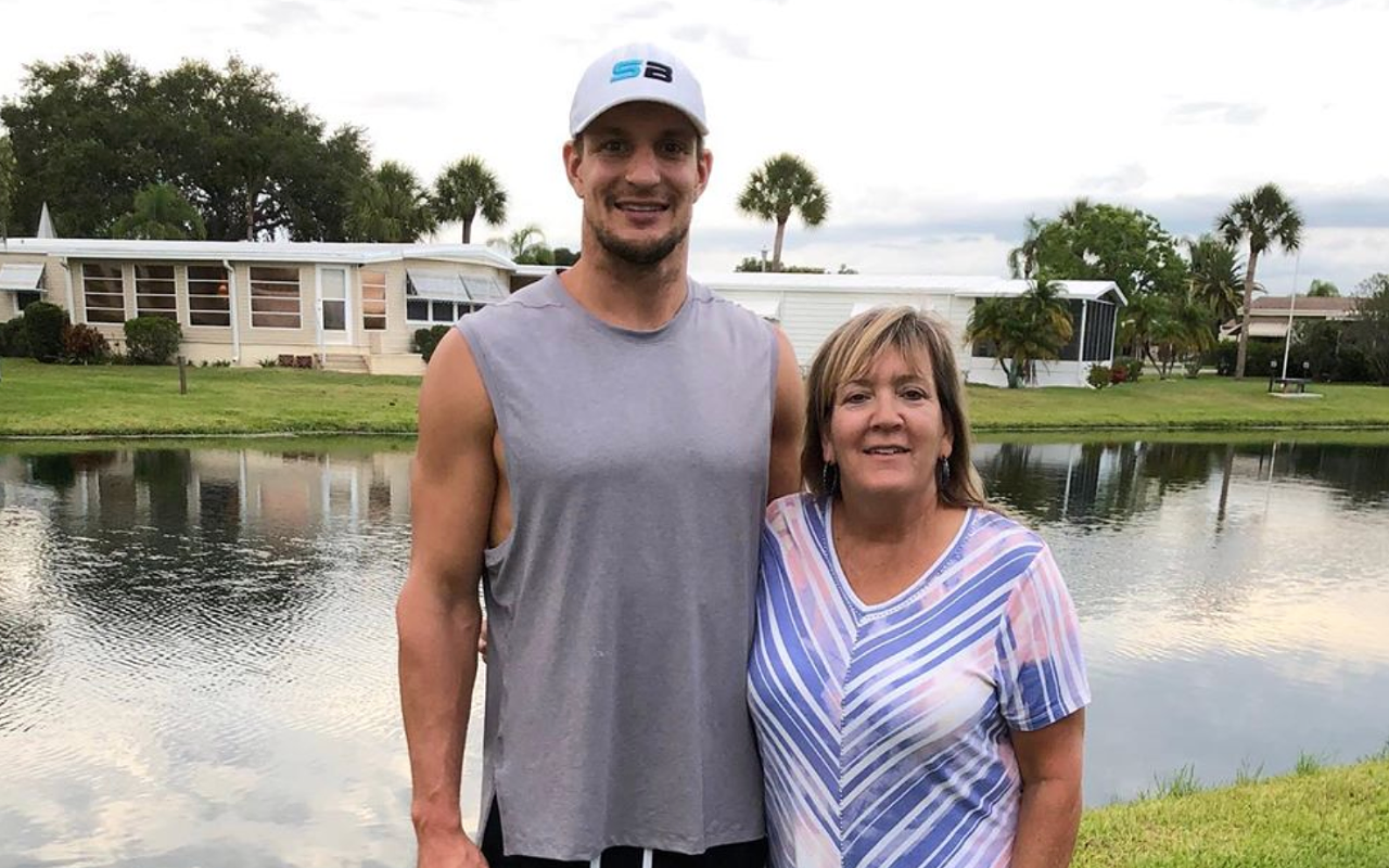 The Gronk with "Momma Gronk."