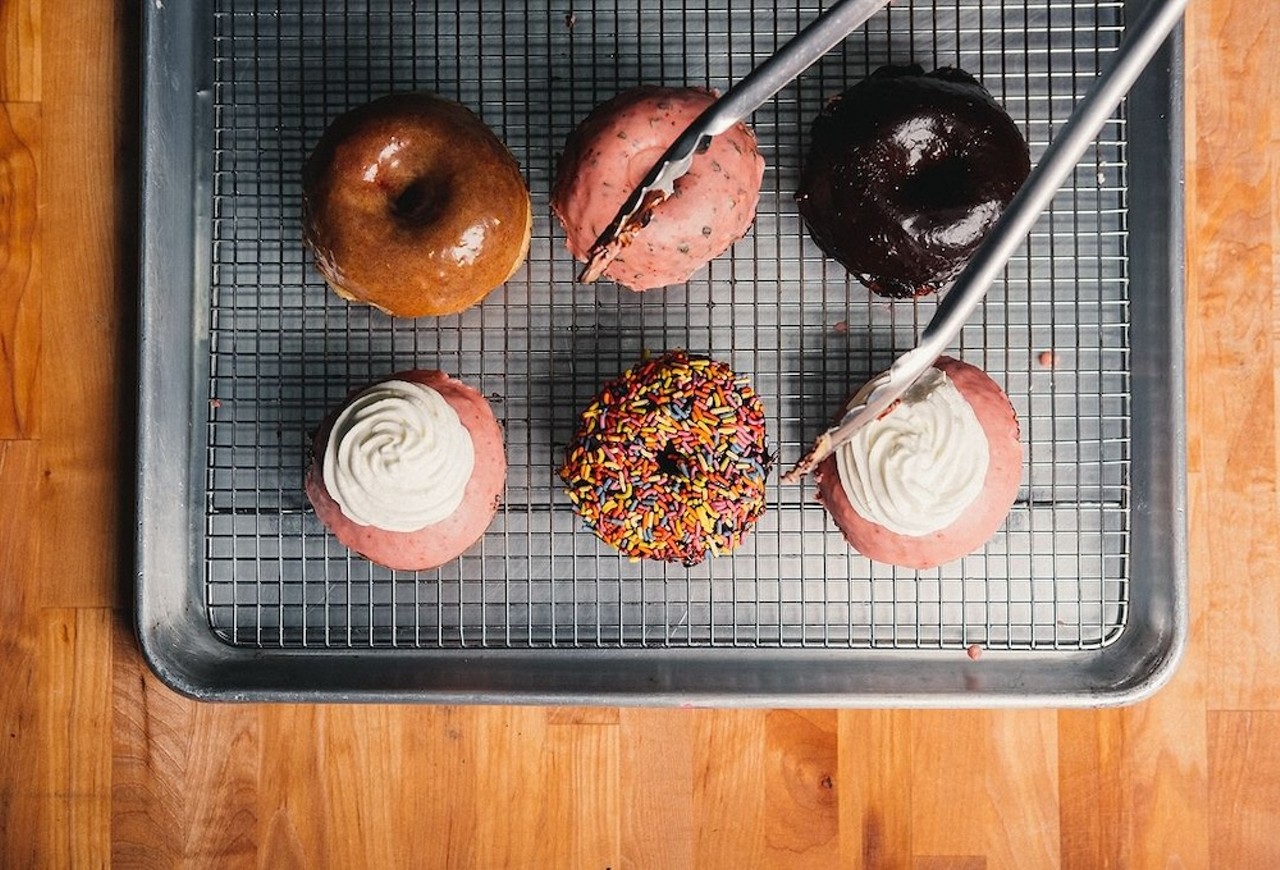 Get Along
Where to find it: Get Along’s Tampa headquarters, Jug + BottleThis Tampa-based small business is on the sweeter side of the local pop-up scene, offering unique, ultra-fluffy doughnuts (plus, coffee and other pastries if you’re lucky.) Its flavors flux with the seasons and can be anything from blueberry goat cheese, mango Takis and strawberry basil to black sesame, maple pecan and cereal milk. Get Along is taking some time off this summer, but keep your eyes peeled for its fall pop-up schedule.
Photo via getalongtpa/Instagram
