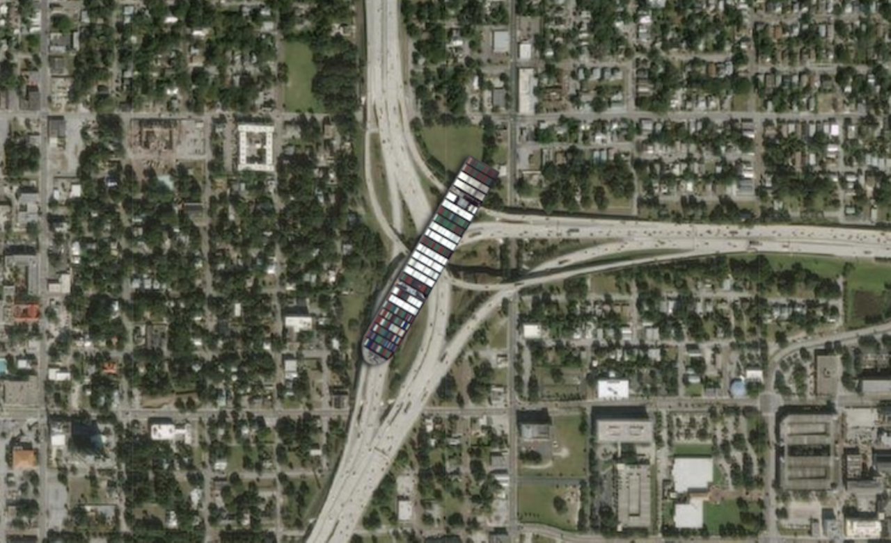 Here it is stuck at the I-4 and I-275 interchange