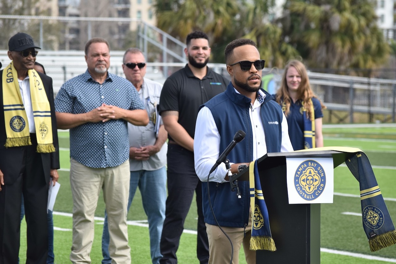 Allen Greene of Envision Construction Services at Blake High School in Tampa, Florida on July 1, 2024.