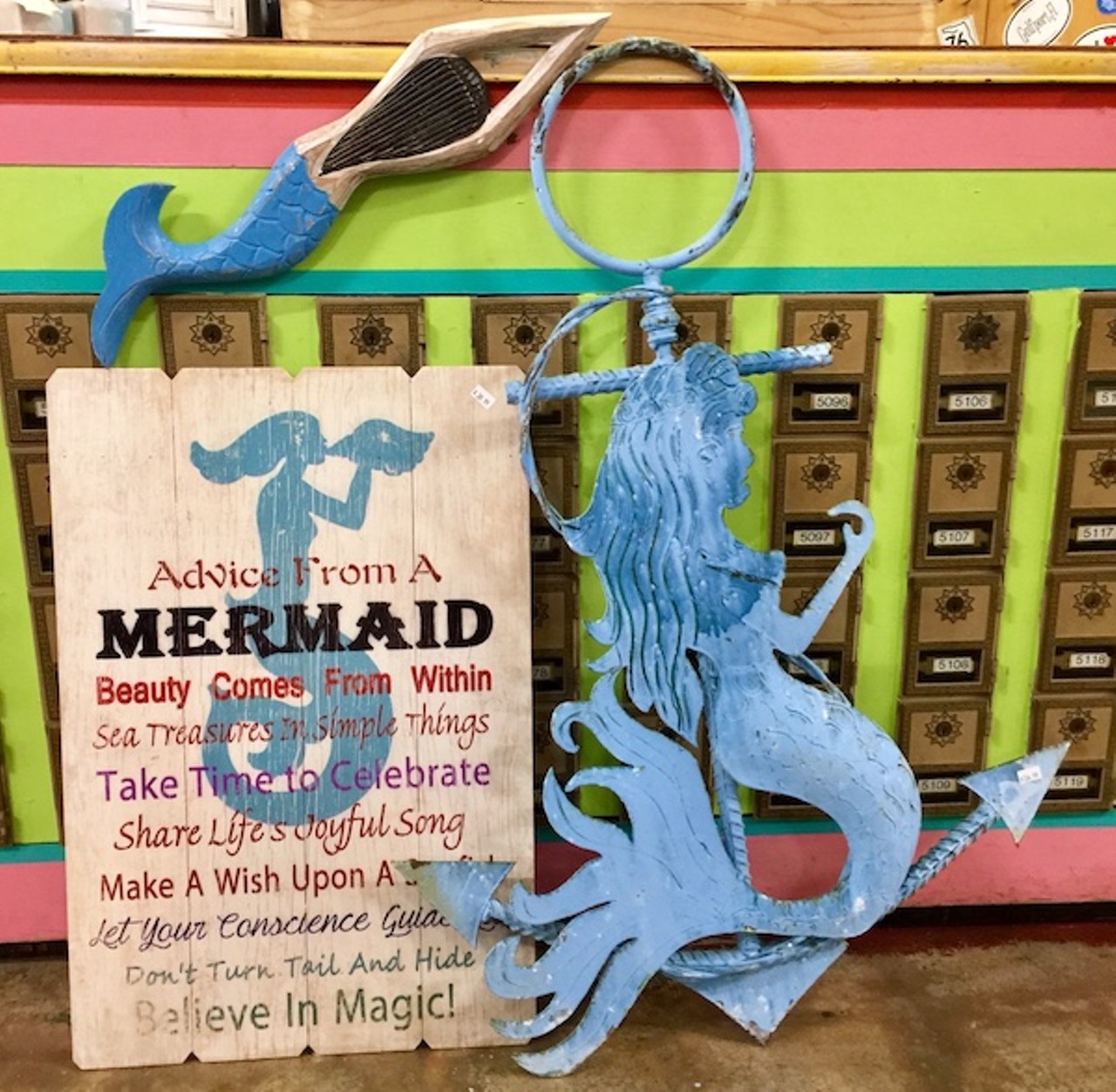 N is for nautical ephemera at the Gulfport Beach Bazaar
This general-store-meets-artsy-stuff vendor-driven shop has more than its fair share of shells, sea glass and nautical ephemera.
Who to gift: Anyone on your list with a boat.
What to gift: We&#146;re partial to their mermaid-related merch, but you do you.
Photo via Gini Fagan, Gulfport Beach Bazaar