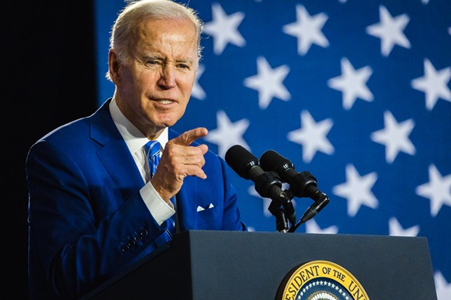 Joe Biden at Plant Hall on the University of Tampa in Tampa, Florida on Feb. 9, 2023.