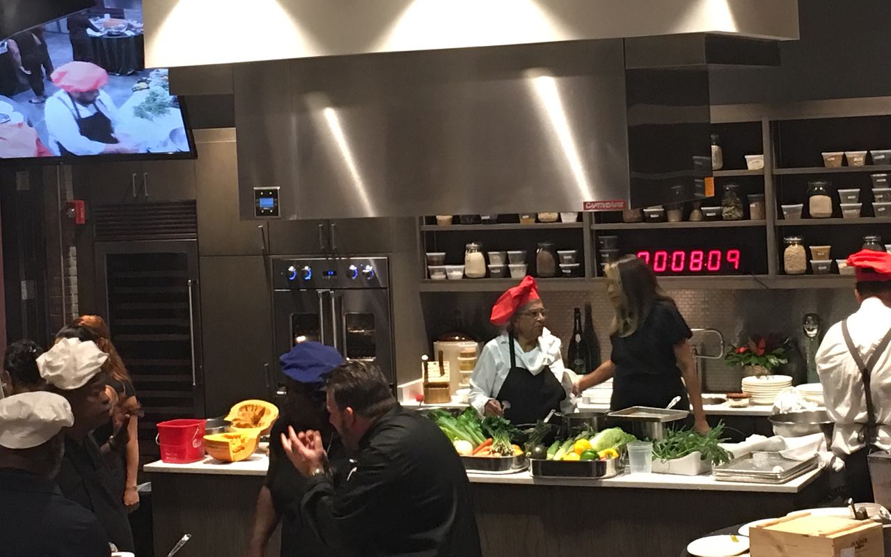 Bay area chefs coaching three teams of four through Friday's culinary competition at the Epicurean.