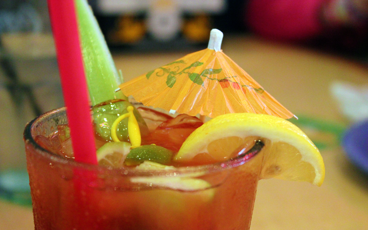 Keep your Bloody Mary garnish simple, or not, at St. Pete Beach bar Shadracks
