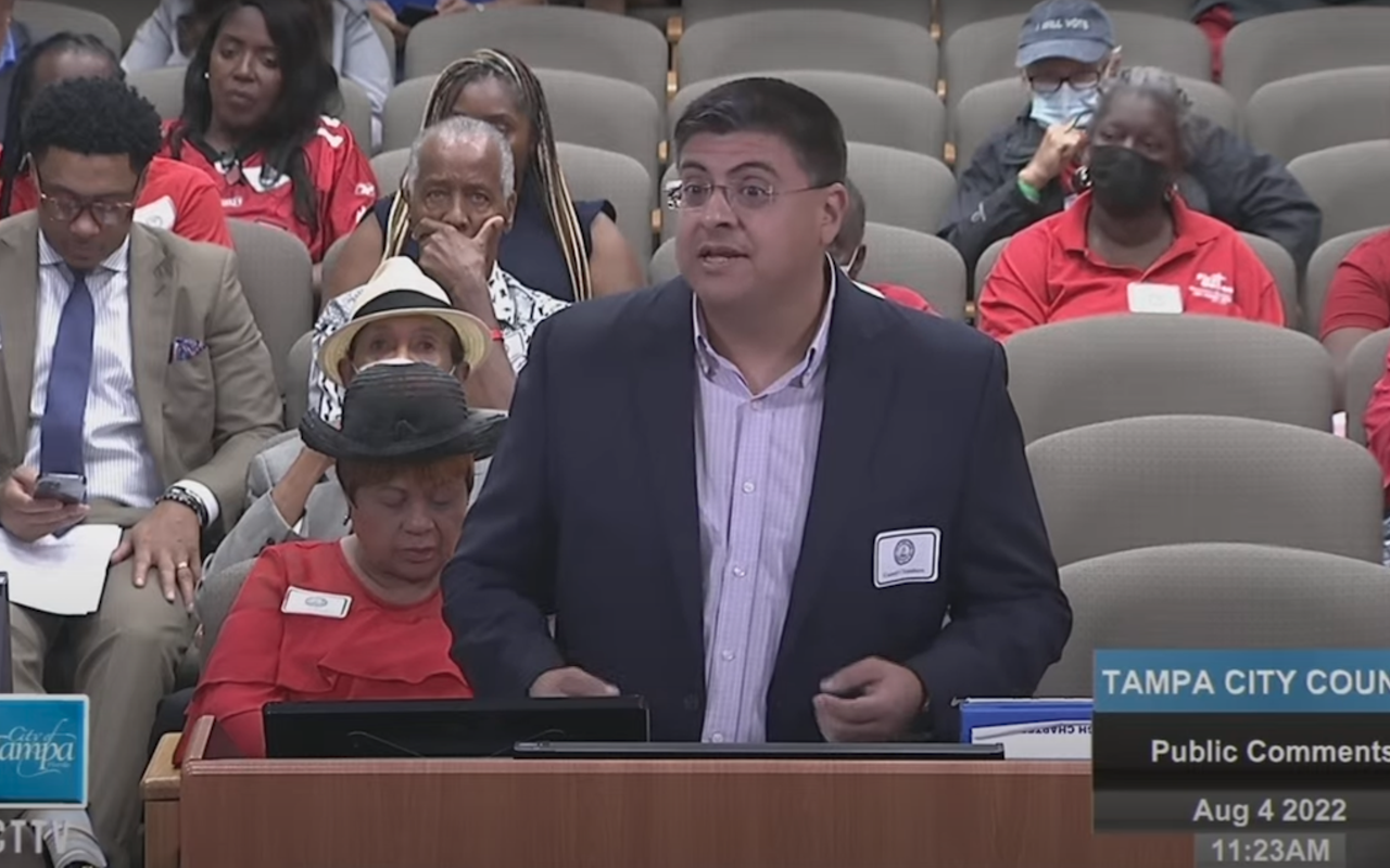 Eric Garduño, Director of Government Affairs for Bay Area Apartment Association argues against rent control.