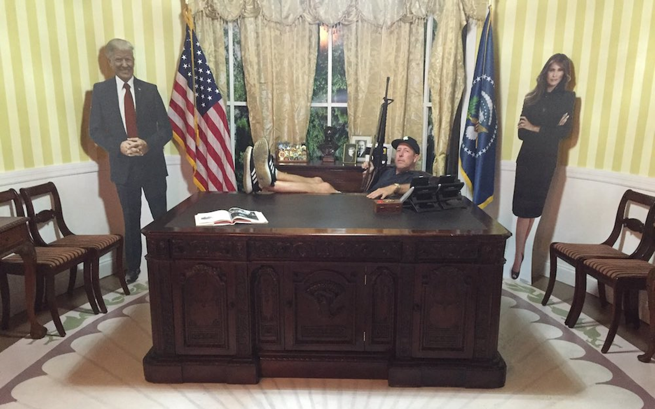 The view from Conservative Grounds' Oval Office replica in Largo, Florida.