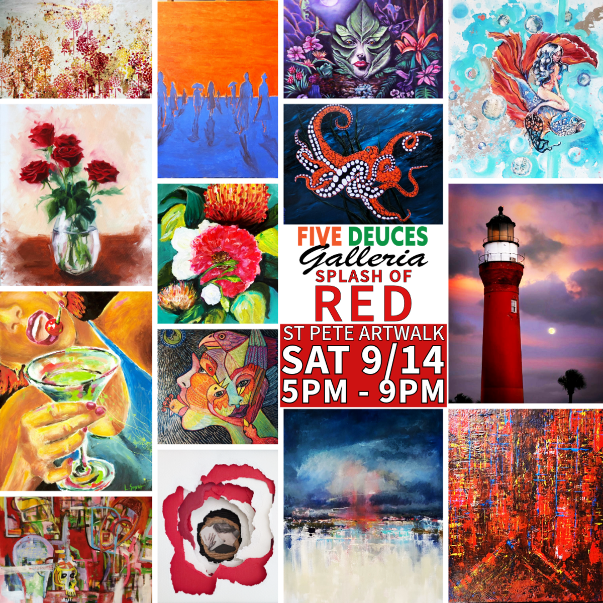 Five Deuces Galleria Splash of Red