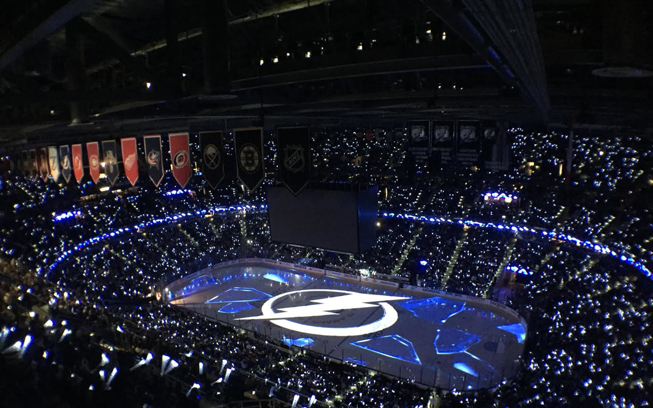 Amalie Arena, home to the Tampa Bay Lightning, was electrifying before the start of Game 6 last night.