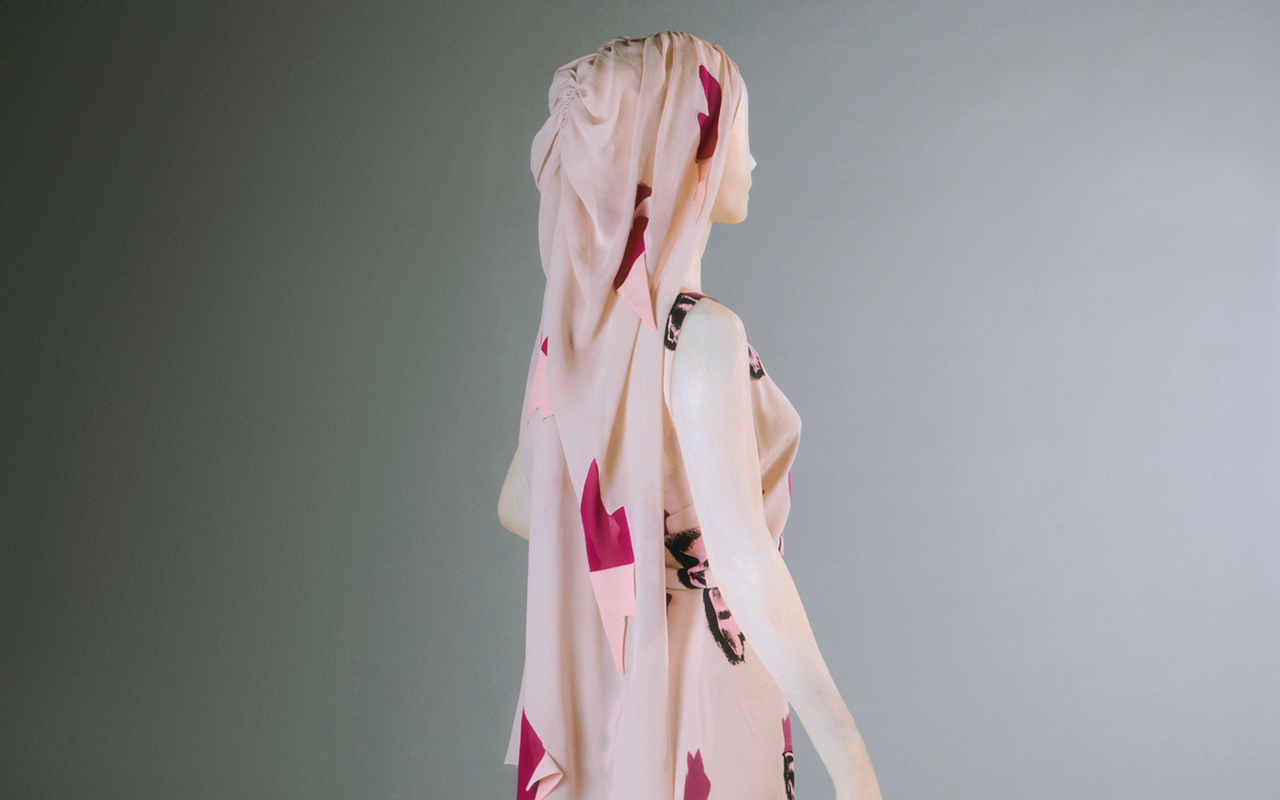 Elsa, Schiaparelli, Woman’s Evening Dress and Veil, (Tear Dress), Summer 1938.