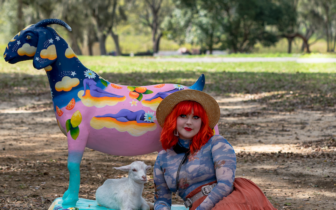 Macy Higgins and her uttered goat debut at Tampa's Gasparilla Festival of the Arts
