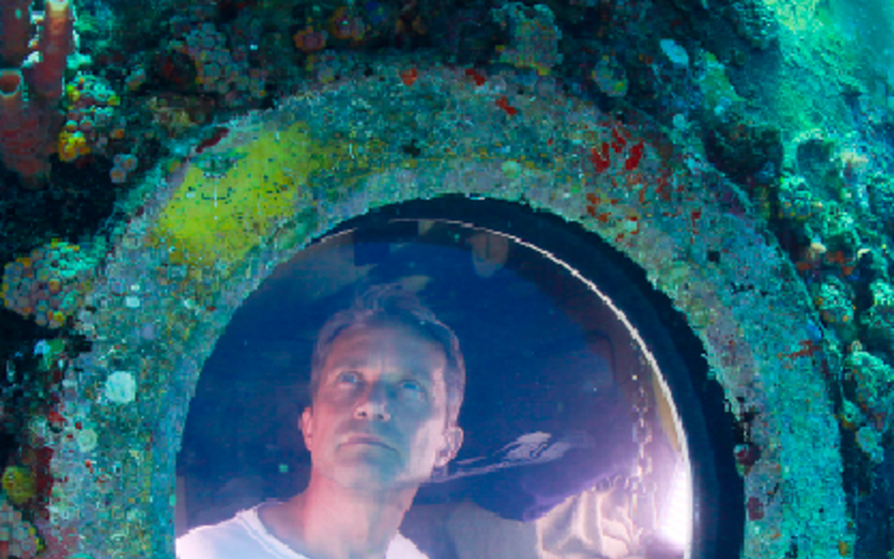 OCEAN VIEW: Fabien Cousteau inside the Aquarium sealab.